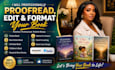 do book proofreading editing, book formatting, manuscript editing for amazon kdp