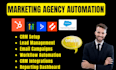 setup set up marketing agency automation software and workflows