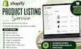 do shopify product listing, product upload and inventory update
