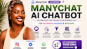 setup manychat automation manychat chatbot facebook, whatsapp, instagram