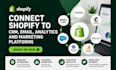 connect shopify to CRM, email, analytics and marketing platforms