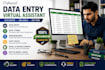 be your ai virtual assistant for data entry, web research and chatgpt tasks