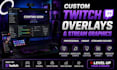 design custom twitch stream overlays and graphics for creators
