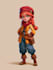 draw 2d game character illustration