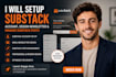 setup substack publication, substack email newsletter design, content management