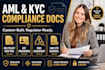 write your aml compliance manual and kyc policy for msbs