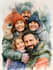 create a watercolor family portrait
