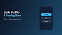 create a link in bio or coming soon page with HTML CSS