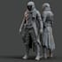 create detailed alien and sci fi character art