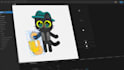 design and animate an interactive rive character mascot