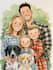 make watercolor family portrait