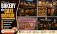 design bakery, coffee shop and cafe storefront signage