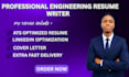 create a professional engineering resume and cover letter
