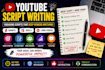 write engaging youtube scripts, reels and video scripts
