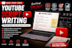 write ai prompts, youtube scripts, and SEO content