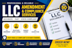 do llc amendment, llc registered agent change llc dissolution llc address change