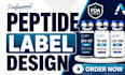 do product label design, peptide vial label, peptide sarms suppplement label