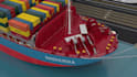 create 3d container terminal port animation cargo logistics animation