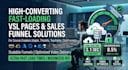 create fast loading vsl page and video sales funnel for course creators