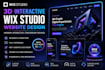design a stunning 3d interactive wix studio website with animations