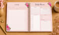 design a printable cute planner notebook, journal and to do list PDF