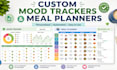 do spreadsheet automation, mood tracker, googlesheet, meal planner spreadsheet