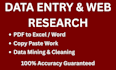 do b2b lead generation, VA, and data entry work