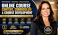 create online course content and curriculum