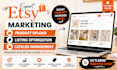 do etsy marketing product upload listing optimization catalog management
