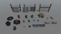 create hand painted 3d game props and environment assets