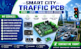 do smart city traffic pcb design, parking sensors, stm32 esp32 controller