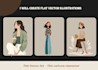 create custom flat vector character illustrations