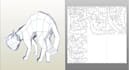 create low poly papercraft models and printable templates