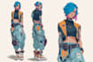 create cyberpunk character art