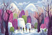 draw a digital cartoon illustration
