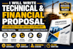 write technical proposal financial proposal and construction method statement