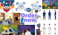 create flat vector illustrations for websites, apps