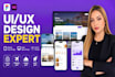 design UI UX design, mobile app using figma, website UI UX