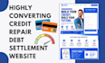 design highly converting credit repair debt settlement website