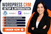 setup and fix wordpress crm, hubspot, fluent crm, or funnelkit