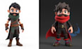 create 3d toy model, collectible figure, character toy and 3d printable model