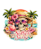 design high quality skeleton beach vacation summer aesthetic logo