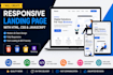 build a responsive landing page using HTML CSS javascript