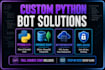 build custom discord bot, music bot, telegram or trading bot