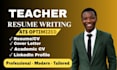 write an ats friendly teacher resume