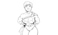 draw a detailed comic, pinup style character illustration