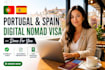 help you get a portugal or spain digital nomad visa