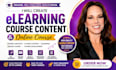 create elearning course content and online course