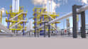 create a professional oil gas plant 3d model and refinery plant design visual