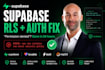 fix supabase rls policy, auth login errors and vibe coded app bugs
